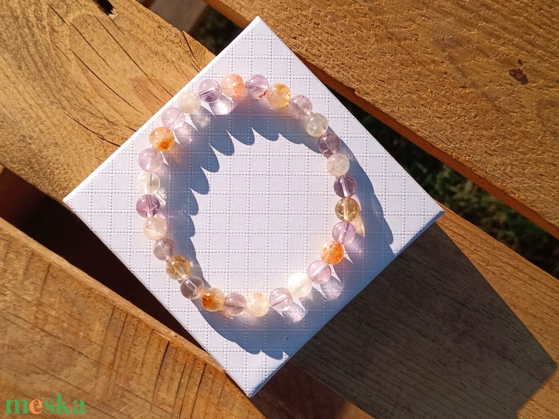 Ametrin Ásvány Karkötő - ékszer - karkötő - ásványkarkötő - Meska.hu