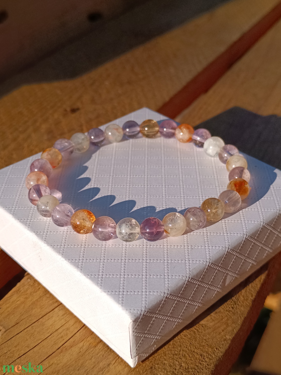 Ametrin Ásvány Karkötő - ékszer - karkötő - ásványkarkötő - Meska.hu