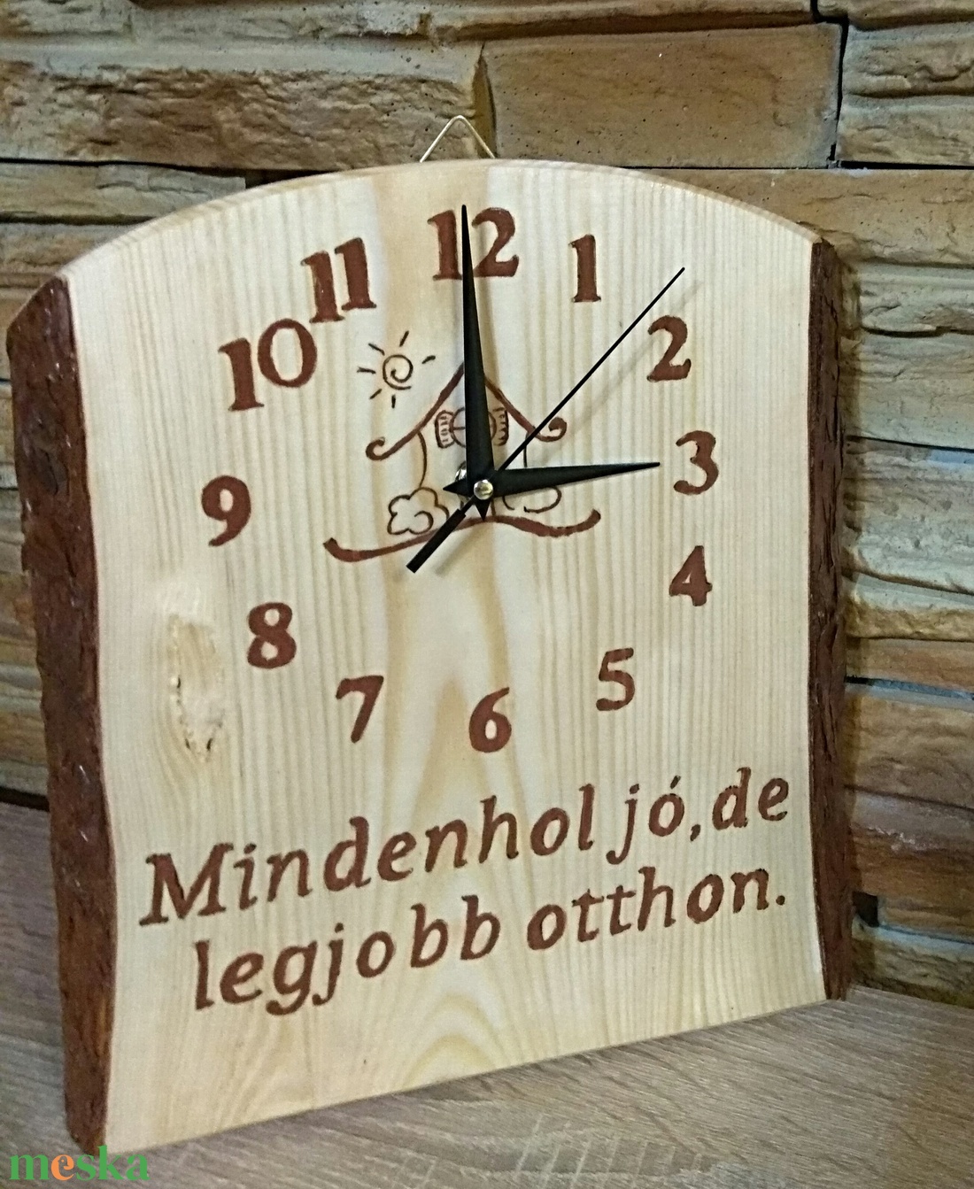 Mindenhol jó,de legjobb otthon falióra  - otthon & életmód - dekoráció - fali és függő dekoráció - falióra & óra - Meska.hu