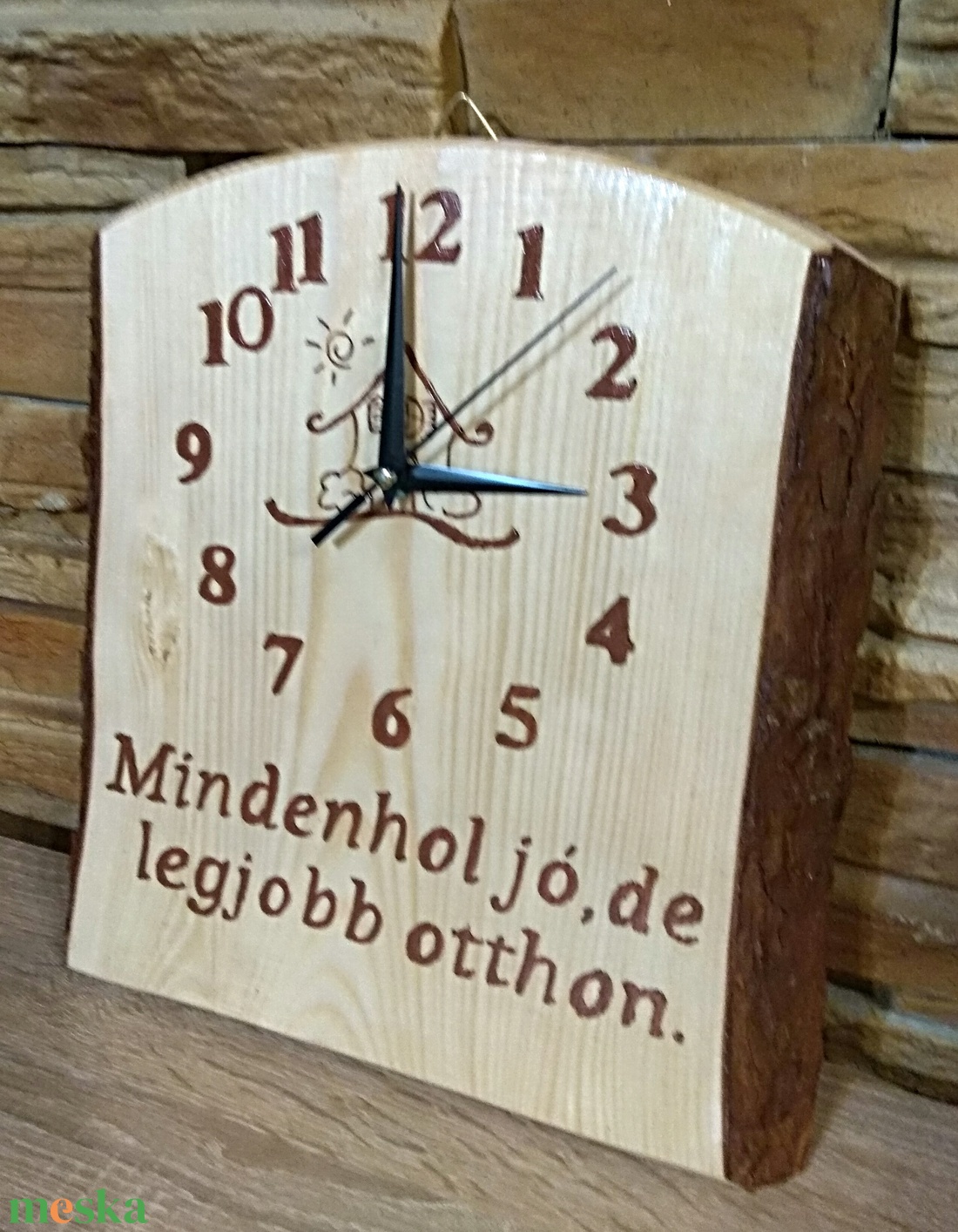 Mindenhol jó,de legjobb otthon falióra  - otthon & életmód - dekoráció - fali és függő dekoráció - falióra & óra - Meska.hu