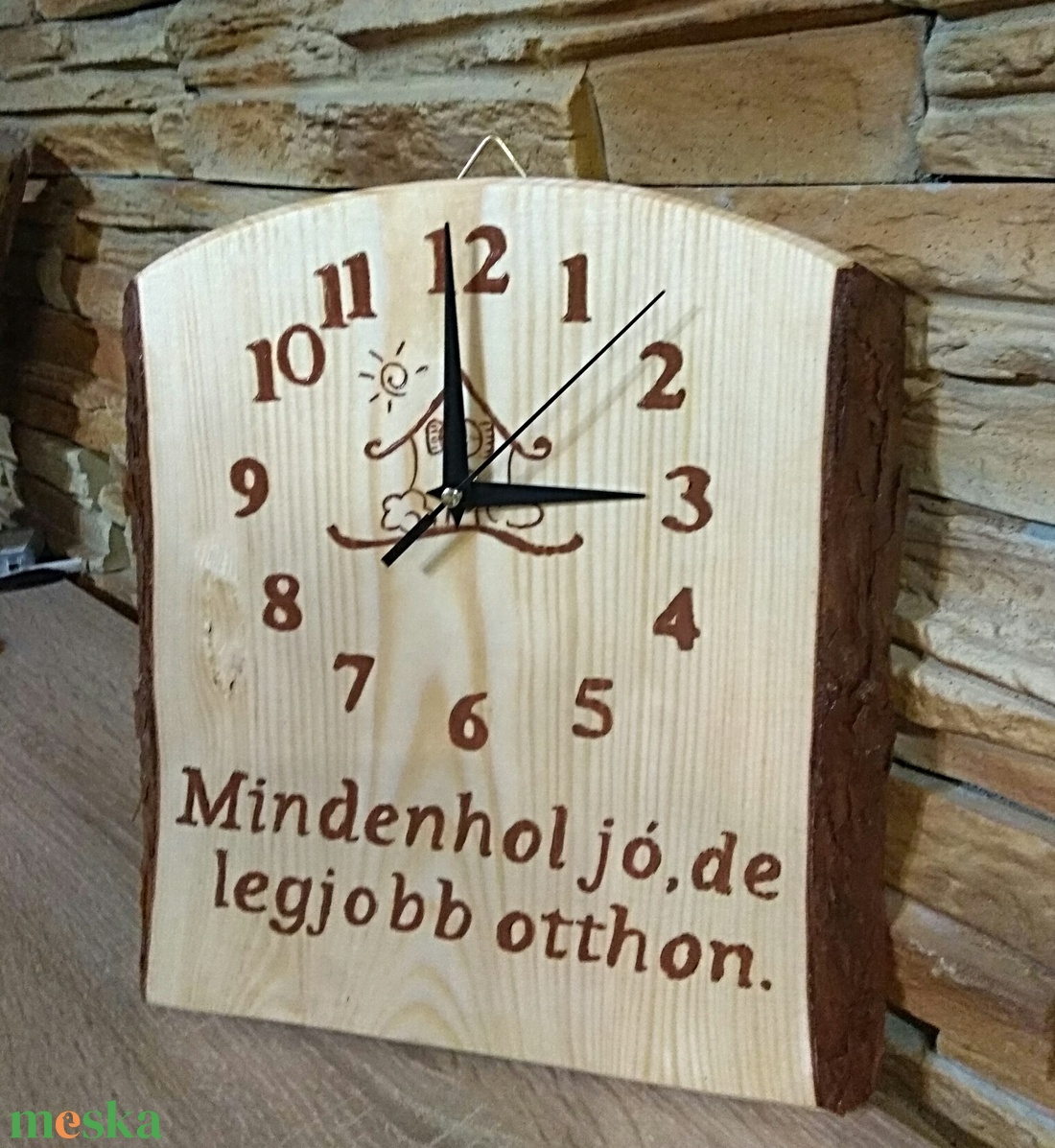 Mindenhol jó,de legjobb otthon falióra  - otthon & életmód - dekoráció - fali és függő dekoráció - falióra & óra - Meska.hu