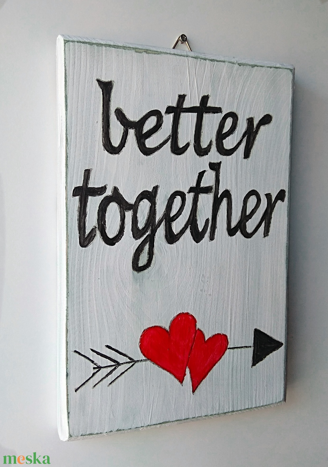 Valentin napi vintage stílusú  tábla  - otthon & életmód - dekoráció - kép & falikép - 3d képek - Meska.hu