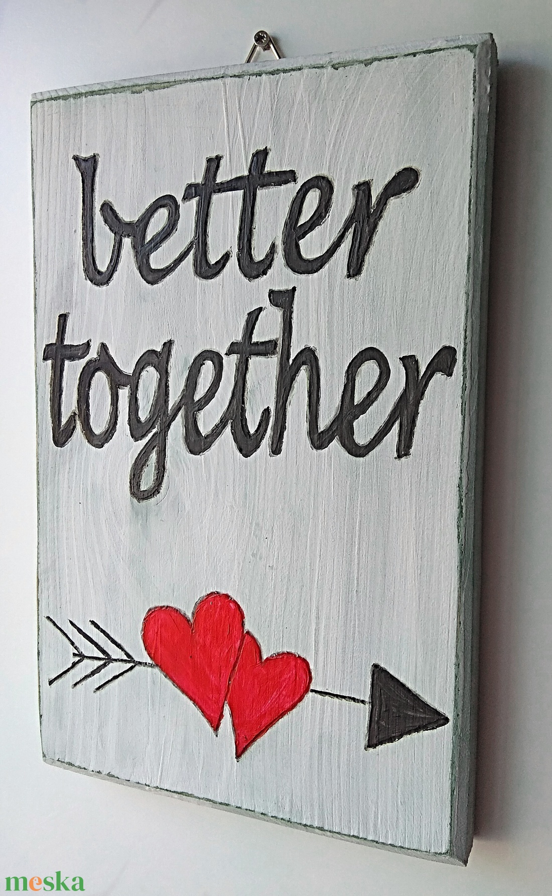 Valentin napi vintage stílusú  tábla  - otthon & életmód - dekoráció - kép & falikép - 3d képek - Meska.hu