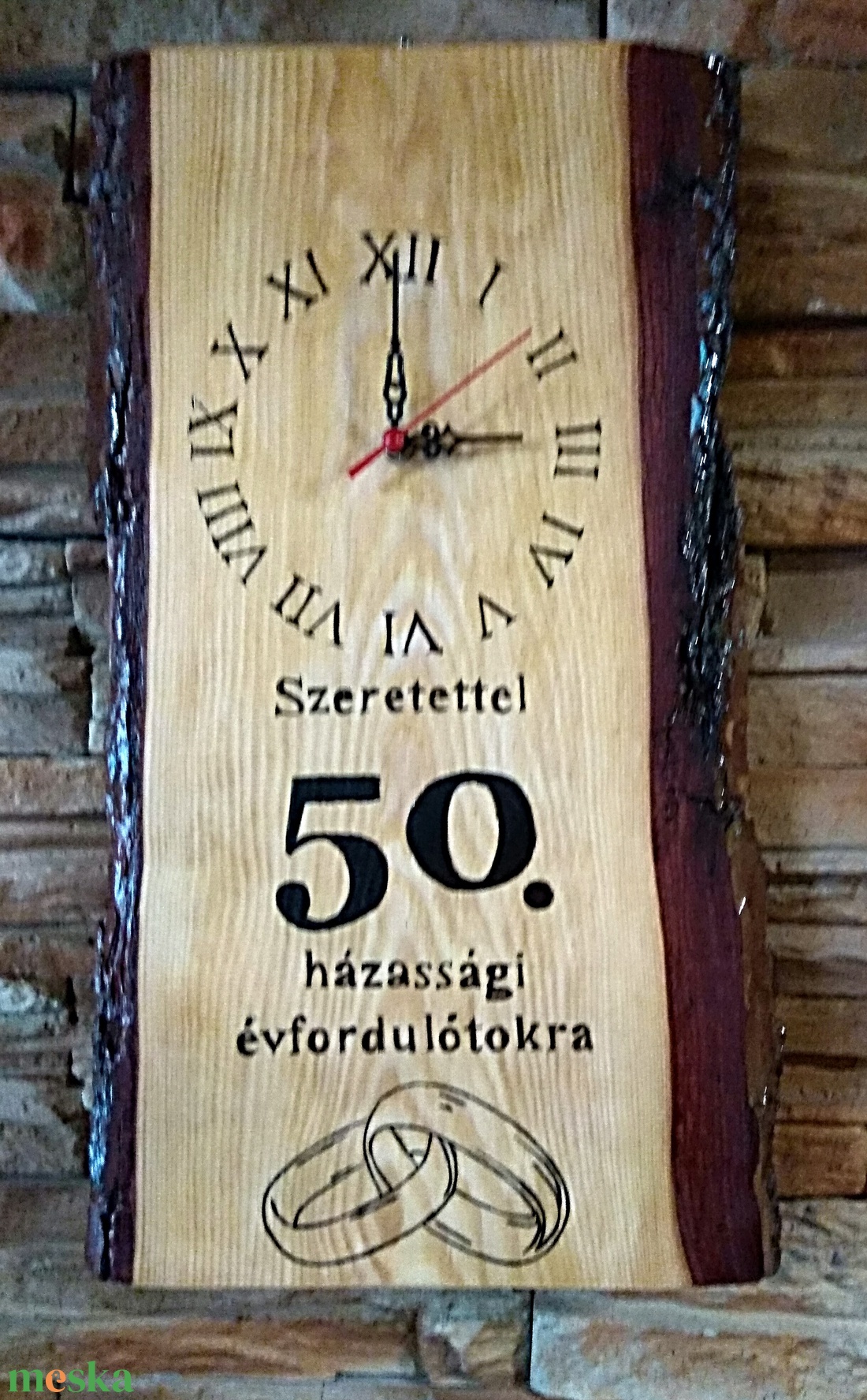 Falióra 50.házassági évforduló alkalmából  - otthon & életmód - dekoráció - fali és függő dekoráció - falióra & óra - Meska.hu