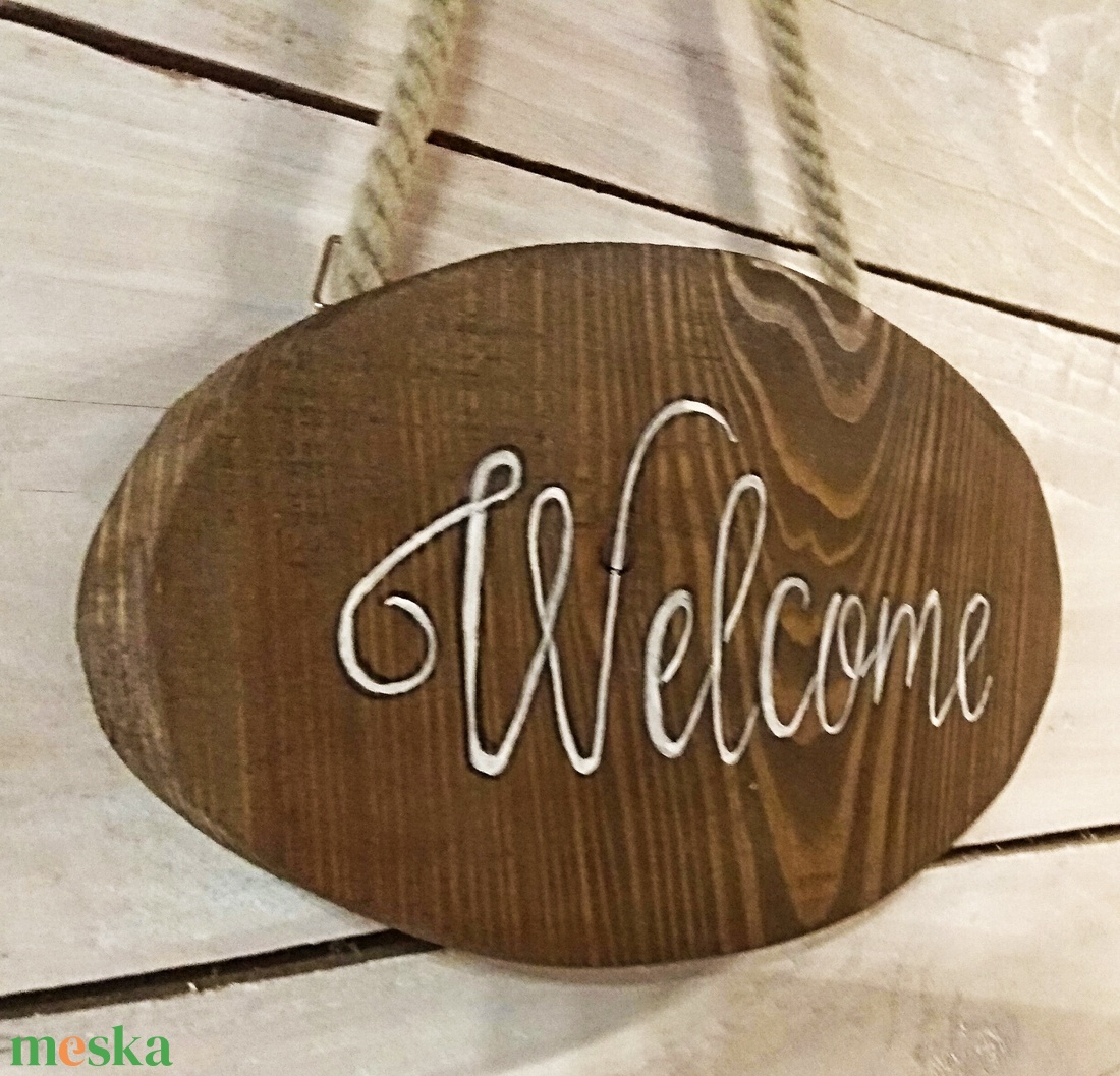 Welcome üdvözlő tábla dió színben - otthon & életmód - ház & kert - isten hozott tábla - Meska.hu Welcome üdvözlő tábla dió színben - otthon & életmód - ház & kert - isten hozott tábla - Meska.hu