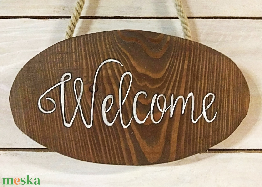 Welcome üdvözlő tábla dió színben - otthon & életmód - ház & kert - isten hozott tábla - Meska.hu Welcome üdvözlő tábla dió színben - otthon & életmód - ház & kert - isten hozott tábla - Meska.hu