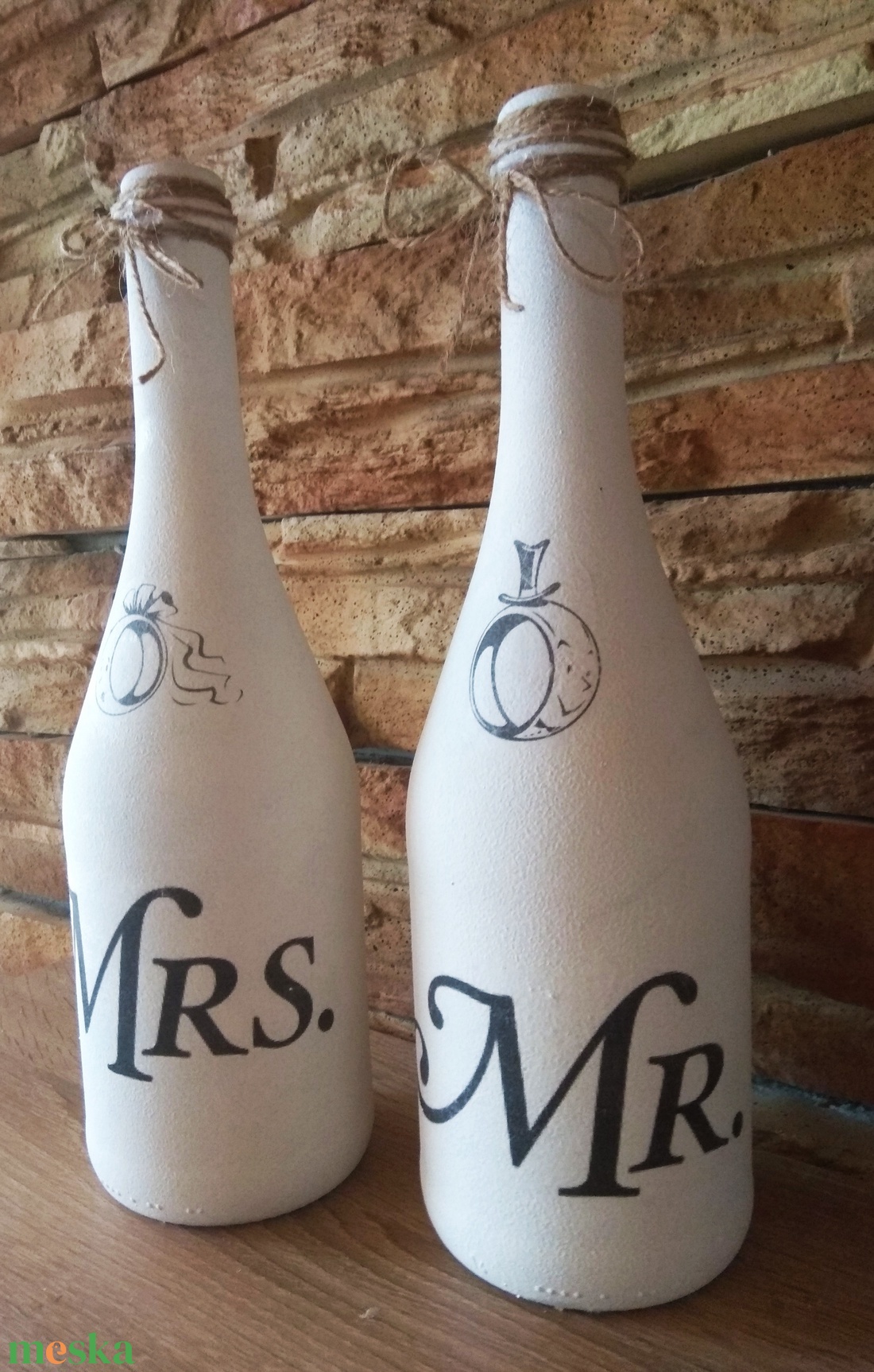 Mr.és Mrs. üveg dekoráció esküvőre vagy párok részére. - esküvő - dekoráció - helyszíni dekor - Meska.hu Mr.és Mrs. üveg dekoráció esküvőre vagy párok részére. - esküvő - dekoráció - helyszíni dekor - Meska.hu
