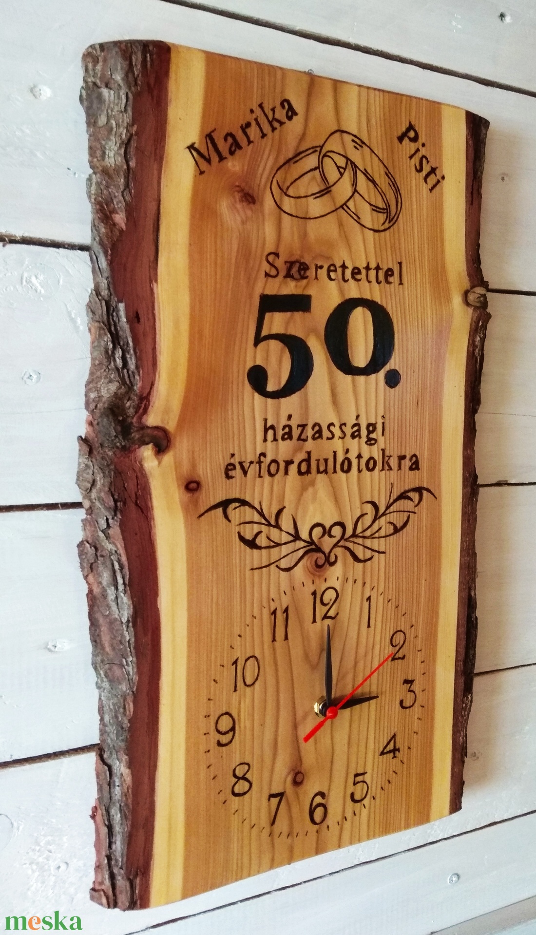 Vörösfenyő falióra házassági évfordulóra nevekkel - otthon & életmód - dekoráció - fali és függő dekoráció - falióra & óra - Meska.hu Vörösfenyő falióra házassági évfordulóra nevekkel - otthon & életmód - dekoráció - fali és függő dekoráció - falióra & óra - Meska.hu