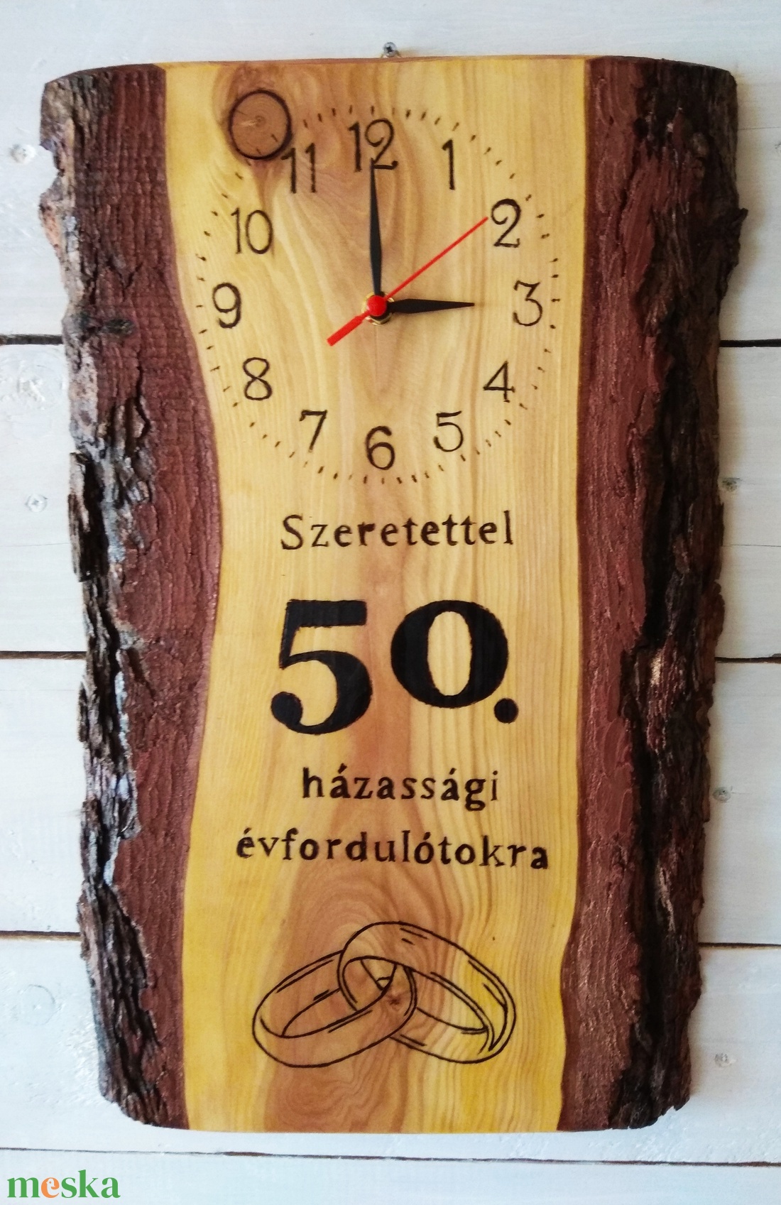 Falióra 50.házassági évforduló alkalmából - otthon & életmód - dekoráció - fali és függő dekoráció - falióra & óra - Meska.hu Falióra 50.házassági évforduló alkalmából - otthon & életmód - dekoráció - fali és függő dekoráció - falióra & óra - Meska.hu