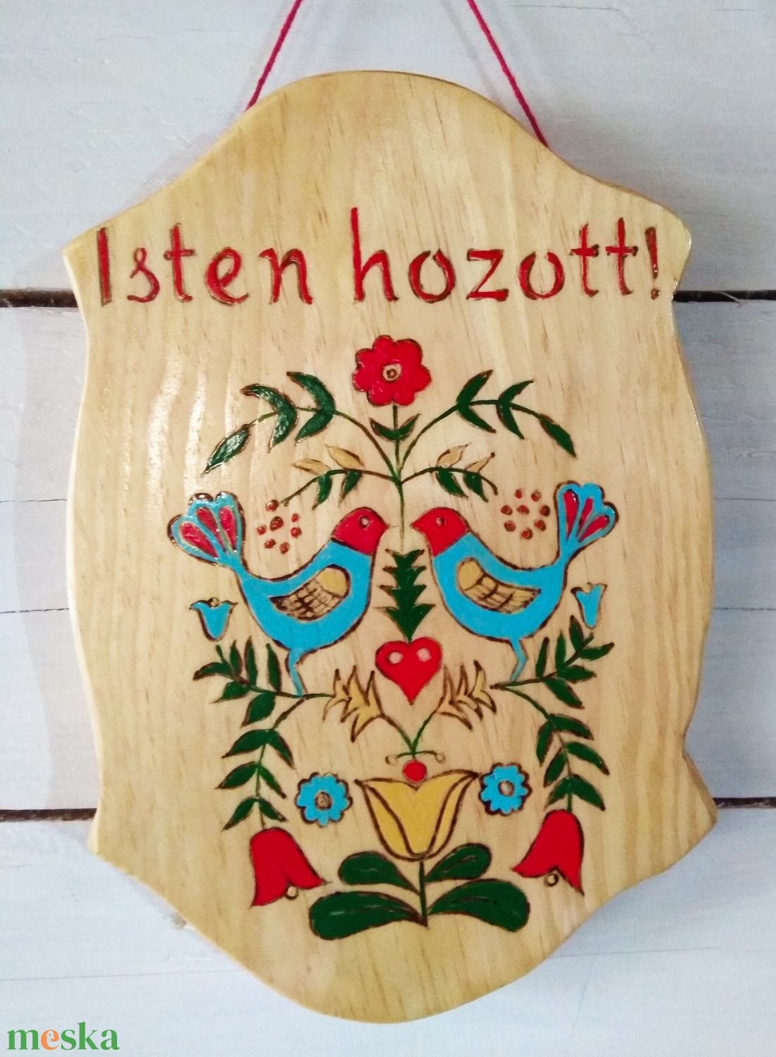 Népi motívumokkal díszített Isten hozott üdvözlő tábla - otthon & életmód - ház & kert - isten hozott tábla - Meska.hu Népi motívumokkal díszített Isten hozott üdvözlő tábla - otthon & életmód - ház & kert - isten hozott tábla - Meska.hu