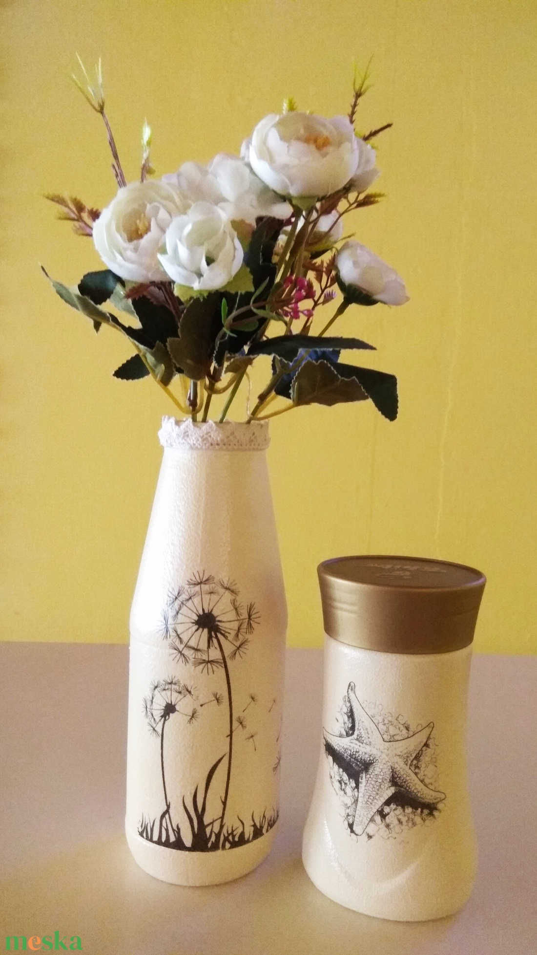 Üveg szett vintage stílusban - otthon & életmód - dekoráció - virágdísz és tartó - váza - Meska.hu Üveg szett vintage stílusban - otthon & életmód - dekoráció - virágdísz és tartó - váza - Meska.hu