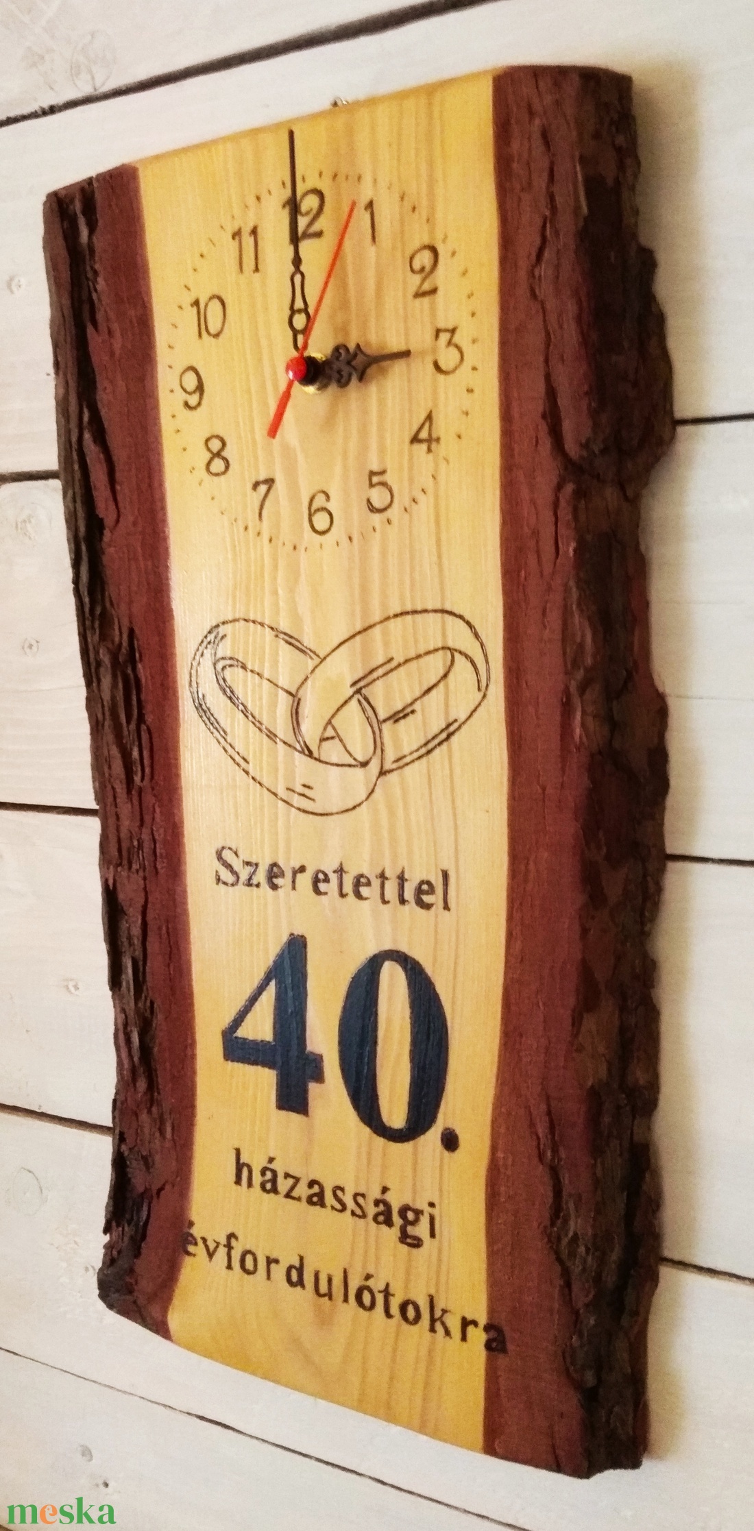 Falióra 40.házassági évforduló alkalmából - otthon & életmód - dekoráció - fali és függő dekoráció - falióra & óra - Meska.hu Falióra 40.házassági évforduló alkalmából - otthon & életmód - dekoráció - fali és függő dekoráció - falióra & óra - Meska.hu