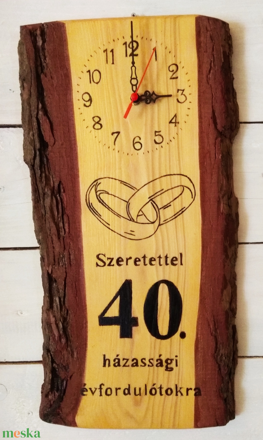 Falióra 40.házassági évforduló alkalmából - otthon & életmód - dekoráció - fali és függő dekoráció - falióra & óra - Meska.hu Falióra 40.házassági évforduló alkalmából - otthon & életmód - dekoráció - fali és függő dekoráció - falióra & óra - Meska.hu
