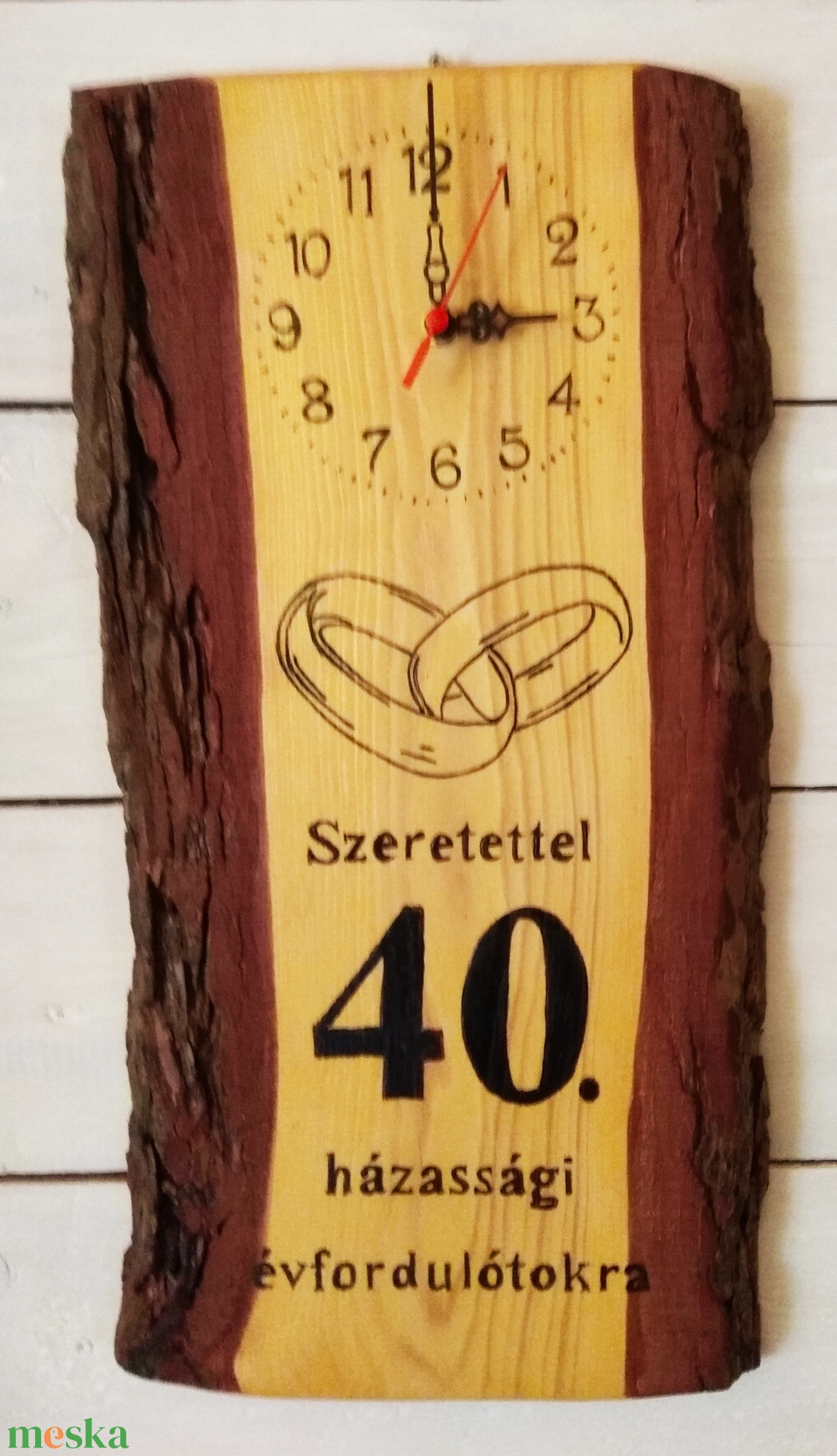 Falióra 40.házassági évforduló alkalmából - otthon & életmód - dekoráció - fali és függő dekoráció - falióra & óra - Meska.hu Falióra 40.házassági évforduló alkalmából - otthon & életmód - dekoráció - fali és függő dekoráció - falióra & óra - Meska.hu