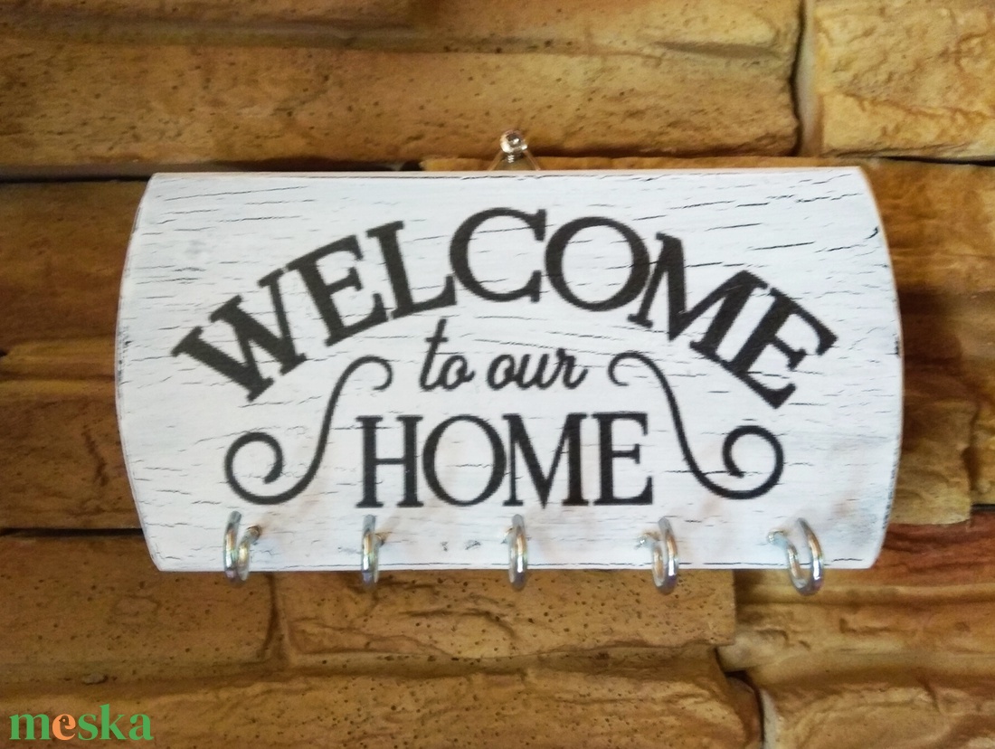 Vintage stílusú Welcome home fali kulcstartó - otthon & életmód - dekoráció - fali és függő dekoráció - fali kulcstartó - Meska.hu Vintage stílusú Welcome home fali kulcstartó - otthon & életmód - dekoráció - fali és függő dekoráció - fali kulcstartó - Meska.hu