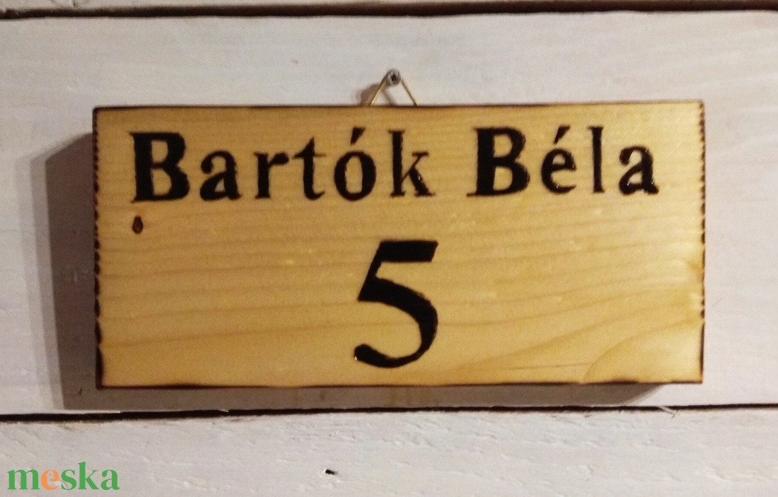 Fa házszám tábla  - otthon & életmód - ház & kert - házszám - Meska.hu