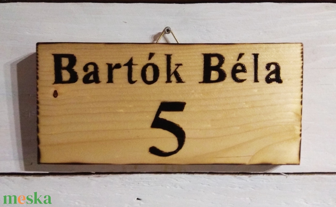 Fa házszám tábla  - otthon & életmód - ház & kert - házszám - Meska.hu