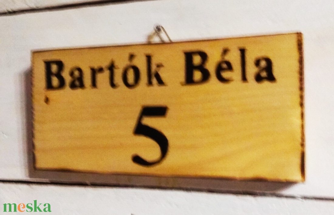Fa házszám tábla  - otthon & életmód - ház & kert - házszám - Meska.hu