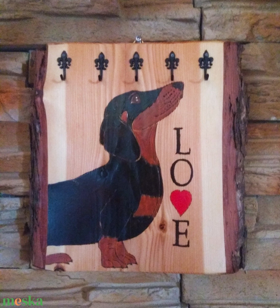 Tacskó LOVE fali kulcstartó - otthon & életmód - dekoráció - fali és függő dekoráció - fali kulcstartó - Meska.hu Tacskó LOVE fali kulcstartó - otthon & életmód - dekoráció - fali és függő dekoráció - fali kulcstartó - Meska.hu