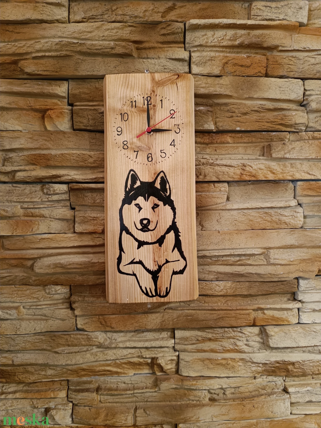 Fából készült falióra husky kutyussal - otthon & életmód - dekoráció - fali és függő dekoráció - falióra & óra - Meska.hu Fából készült falióra husky kutyussal - otthon & életmód - dekoráció - fali és függő dekoráció - falióra & óra - Meska.hu
