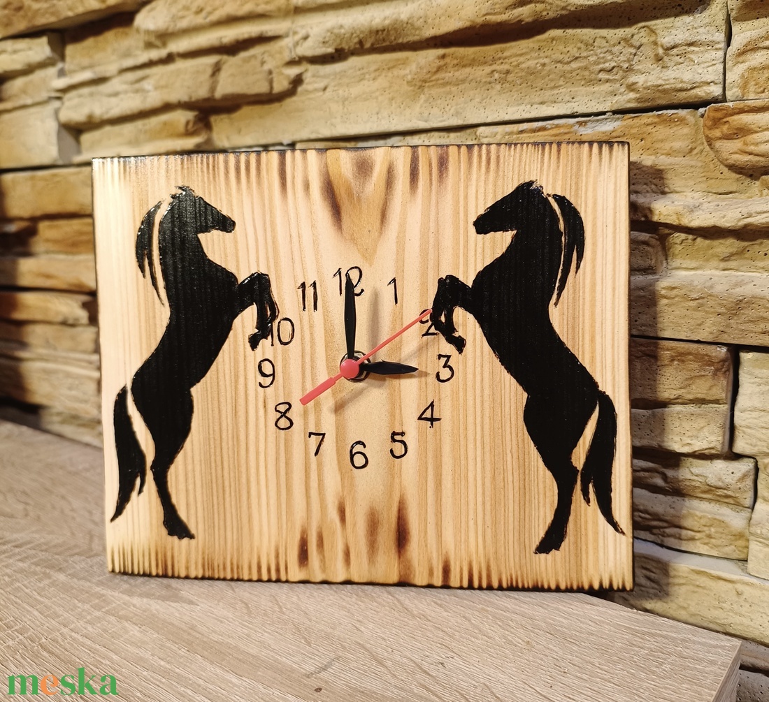Lovas falra is szerelhető fa óra  - otthon & életmód - dekoráció - fali és függő dekoráció - falióra & óra - Meska.hu