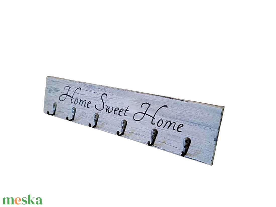 Home sweet home vintage stílusú fali kulcstartó  - otthon & életmód - dekoráció - fali és függő dekoráció - fali kulcstartó - Meska.hu