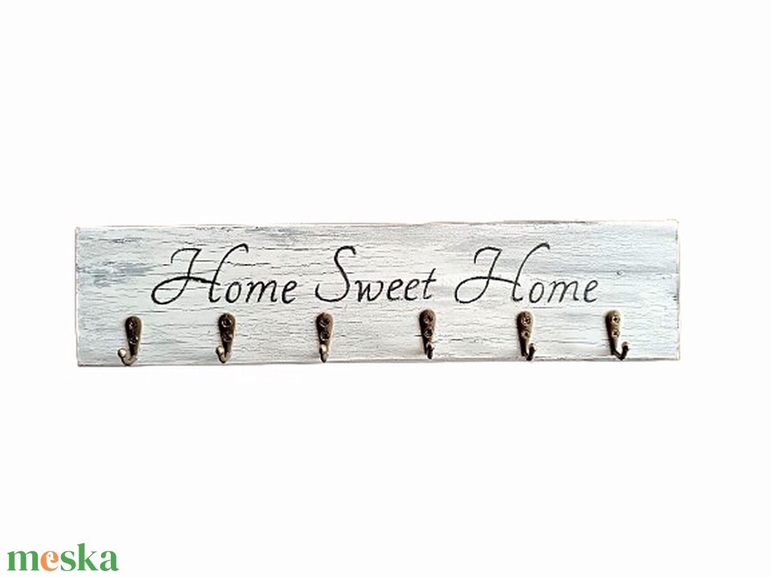 Home sweet home vintage stílusú fali kulcstartó  - otthon & életmód - dekoráció - fali és függő dekoráció - fali kulcstartó - Meska.hu
