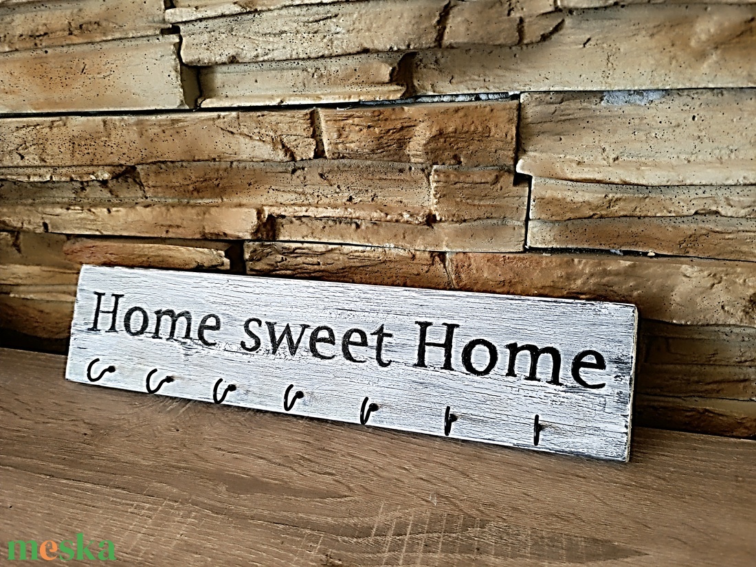 Vintage stílusú fali kulcstartó home sweet home felirattal - otthon & életmód - dekoráció - fali és függő dekoráció - fali kulcstartó - Meska.hu Vintage stílusú fali kulcstartó home sweet home felirattal - otthon & életmód - dekoráció - fali és függő dekoráció - fali kulcstartó - Meska.hu