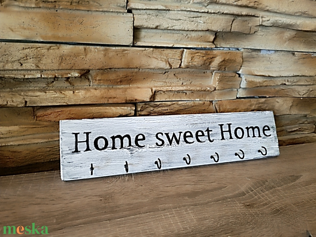 Vintage stílusú fali kulcstartó home sweet home felirattal - otthon & életmód - dekoráció - fali és függő dekoráció - fali kulcstartó - Meska.hu Vintage stílusú fali kulcstartó home sweet home felirattal - otthon & életmód - dekoráció - fali és függő dekoráció - fali kulcstartó - Meska.hu