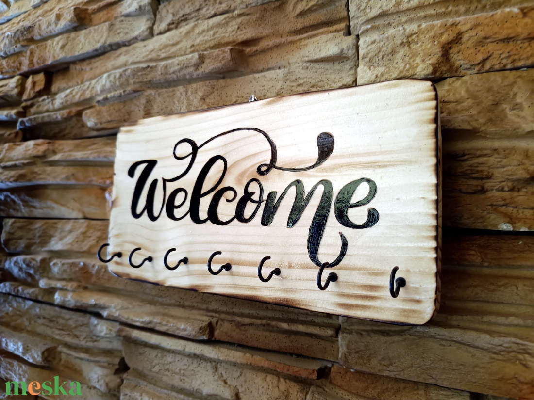 Welcome fa fali kulcstartó - otthon & életmód - dekoráció - fali és függő dekoráció - fali kulcstartó - Meska.hu Welcome fa fali kulcstartó - otthon & életmód - dekoráció - fali és függő dekoráció - fali kulcstartó - Meska.hu