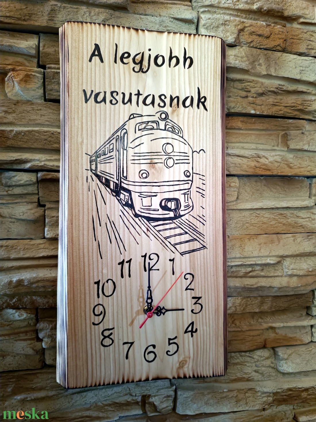 Fából készült falióra a legjobb vasutasnak - otthon & életmód - dekoráció - fali és függő dekoráció - falióra & óra - Meska.hu Fából készült falióra a legjobb vasutasnak - otthon & életmód - dekoráció - fali és függő dekoráció - falióra & óra - Meska.hu