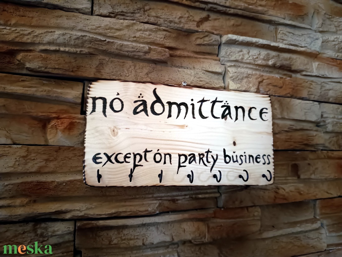 no admittance except on party business felirattal díszített fából készült fali kulcstartó - otthon & életmód - dekoráció - fali és függő dekoráció - fali kulcstartó - Meska.hu no admittance except on party business felirattal díszített fából készült fali kulcstartó - otthon & életmód - dekoráció - fali és függő dekoráció - fali kulcstartó - Meska.hu