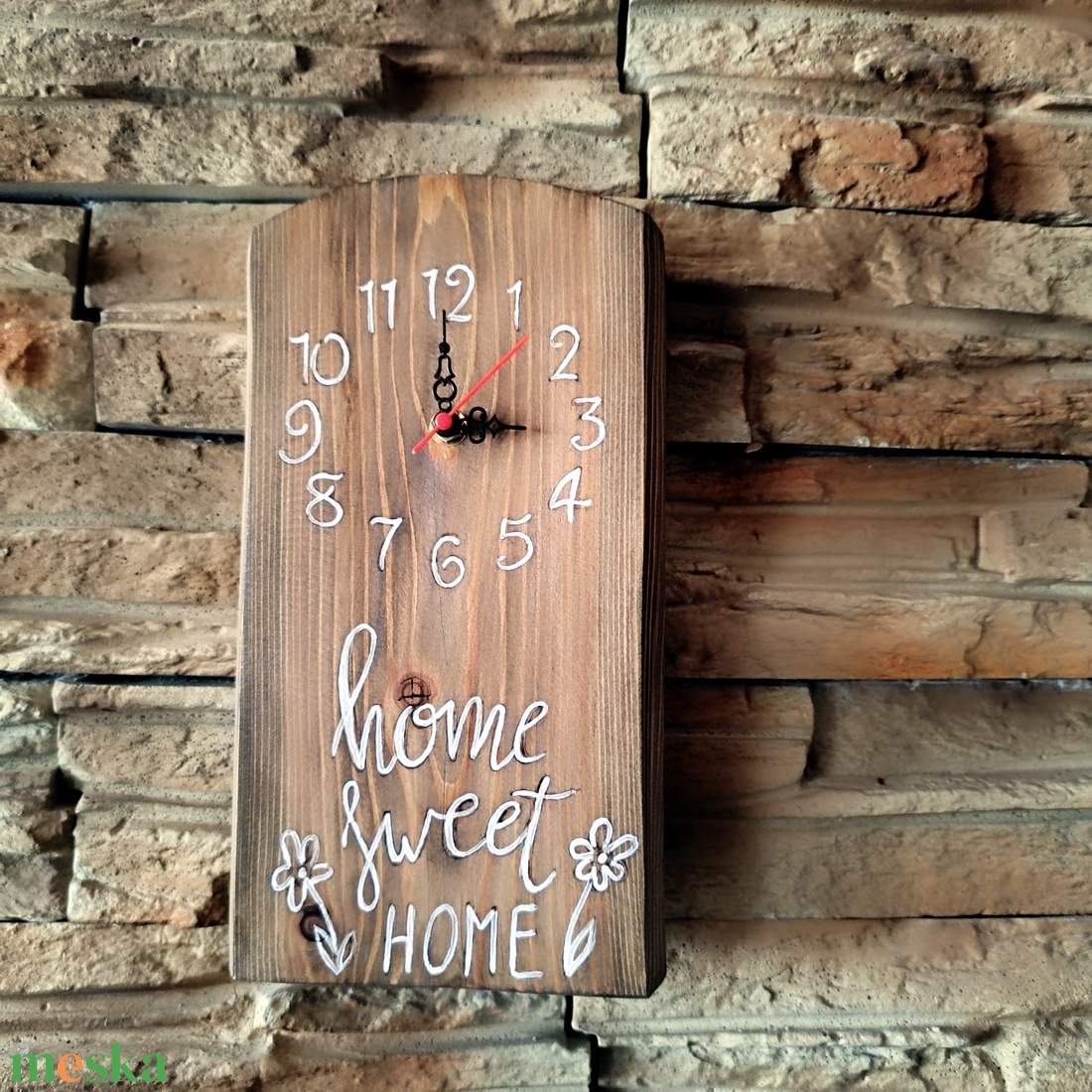 Dió színű fa falióra home sweet home felirattal - otthon & életmód - dekoráció - fali és függő dekoráció - falióra & óra - Meska.hu Dió színű fa falióra home sweet home felirattal - otthon & életmód - dekoráció - fali és függő dekoráció - falióra & óra - Meska.hu