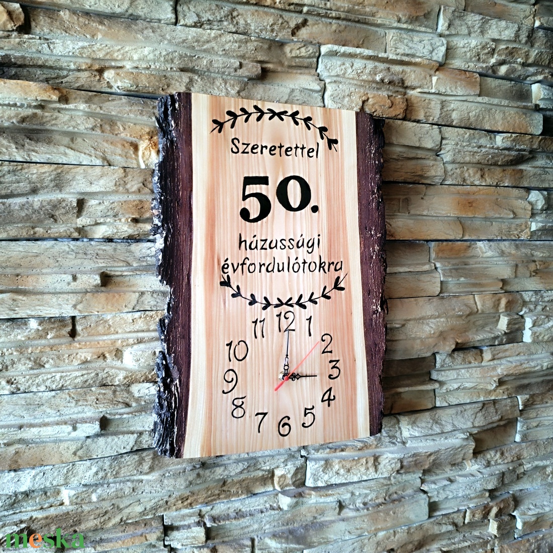 Fából készült falióra 50. házassági évforduló alkalmából - otthon & életmód - dekoráció - fali és függő dekoráció - falióra & óra - Meska.hu Fából készült falióra 50. házassági évforduló alkalmából - otthon & életmód - dekoráció - fali és függő dekoráció - falióra & óra - Meska.hu