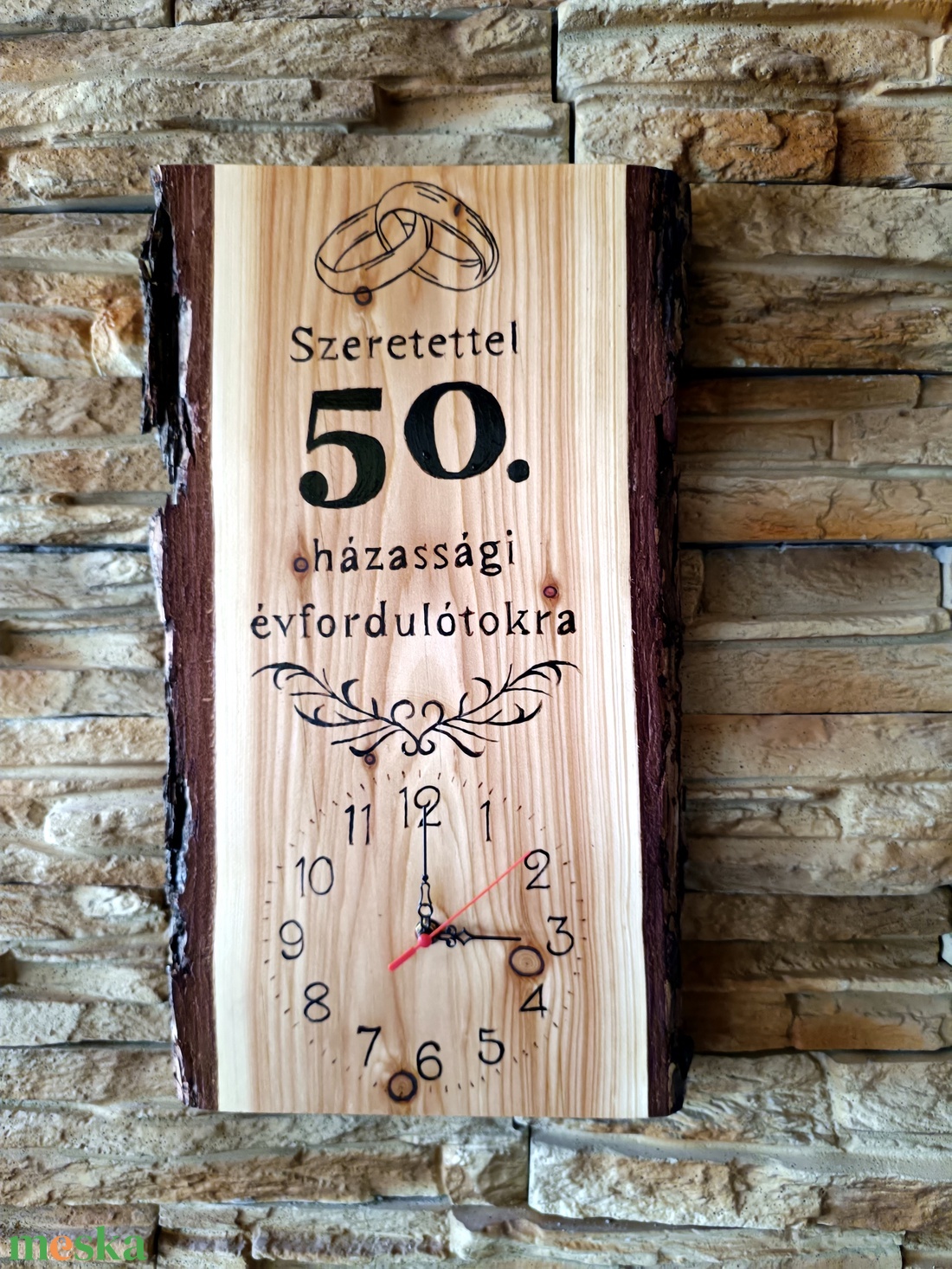 Fából készült falióra 50. házassági évforduló alkalmából - otthon & életmód - dekoráció - fali és függő dekoráció - falióra & óra - Meska.hu Fából készült falióra 50. házassági évforduló alkalmából - otthon & életmód - dekoráció - fali és függő dekoráció - falióra & óra - Meska.hu