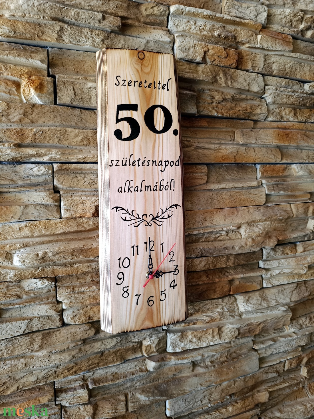 Fából készült kézműves falióra 50 születésnap alkalmából - otthon & életmód - dekoráció - fali és függő dekoráció - falióra & óra - Meska.hu Fából készült kézműves falióra 50 születésnap alkalmából - otthon & életmód - dekoráció - fali és függő dekoráció - falióra & óra - Meska.hu