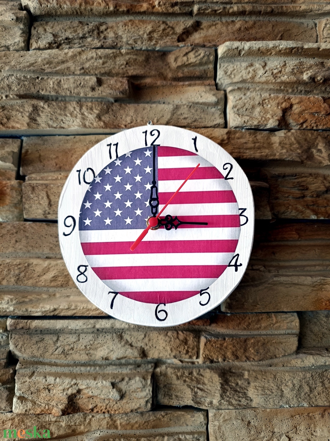 Amerikai stílusú,fából készült falióra - otthon & életmód - dekoráció - fali és függő dekoráció - falióra & óra - Meska.hu Amerikai stílusú,fából készült falióra - otthon & életmód - dekoráció - fali és függő dekoráció - falióra & óra - Meska.hu