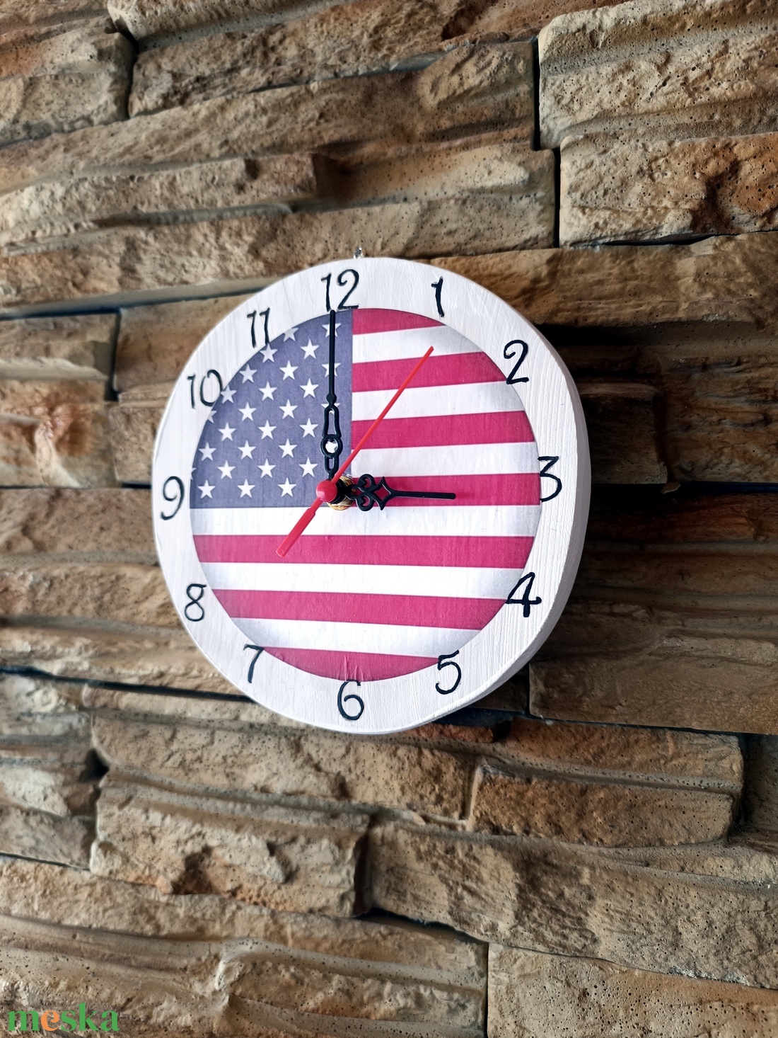 Amerikai stílusú,fából készült falióra - otthon & életmód - dekoráció - fali és függő dekoráció - falióra & óra - Meska.hu Amerikai stílusú,fából készült falióra - otthon & életmód - dekoráció - fali és függő dekoráció - falióra & óra - Meska.hu