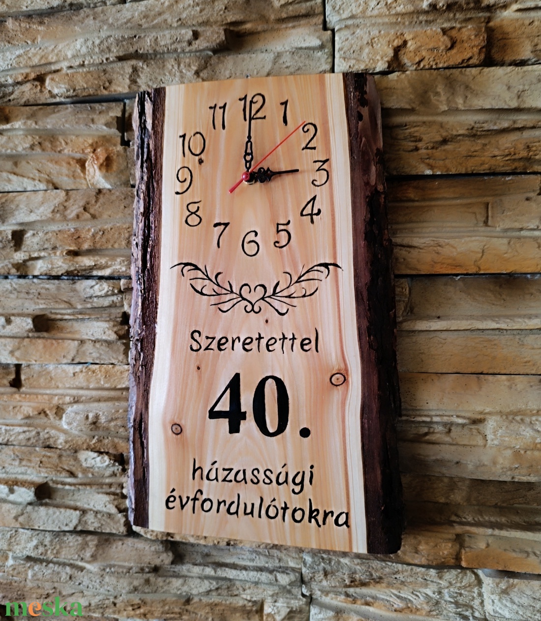 Fából készült falióra 40 házassági évforduló alkalmából - otthon & életmód - dekoráció - fali és függő dekoráció - falióra & óra - Meska.hu Fából készült falióra 40 házassági évforduló alkalmából - otthon & életmód - dekoráció - fali és függő dekoráció - falióra & óra - Meska.hu