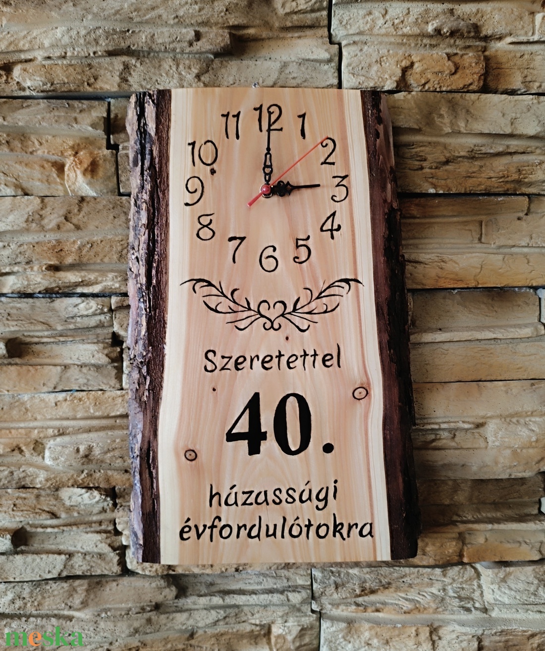 Fából készült falióra 40 házassági évforduló alkalmából - otthon & életmód - dekoráció - fali és függő dekoráció - falióra & óra - Meska.hu Fából készült falióra 40 házassági évforduló alkalmából - otthon & életmód - dekoráció - fali és függő dekoráció - falióra & óra - Meska.hu