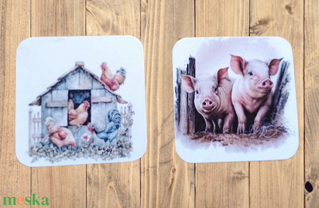 4 darab farm hűtőmágnes szett  - otthon & életmód - konyhafelszerelés, tálalás - konyhai dekoráció - hűtőmágnes - Meska.hu