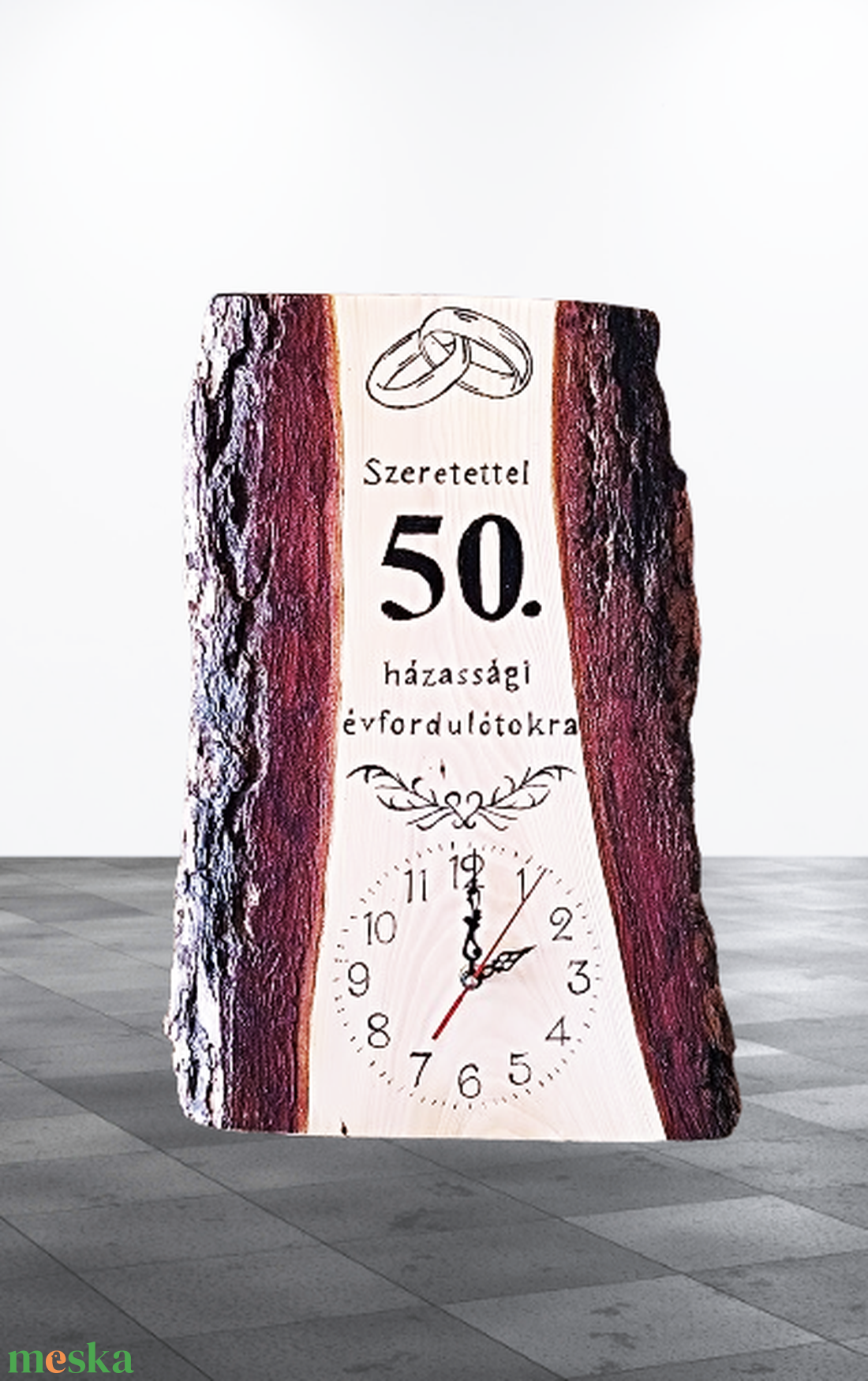 Fa falióra 50.házassági évforduló alkalmából - otthon & életmód - dekoráció - fali és függő dekoráció - falióra & óra - Meska.hu Fa falióra 50.házassági évforduló alkalmából - otthon & életmód - dekoráció - fali és függő dekoráció - falióra & óra - Meska.hu