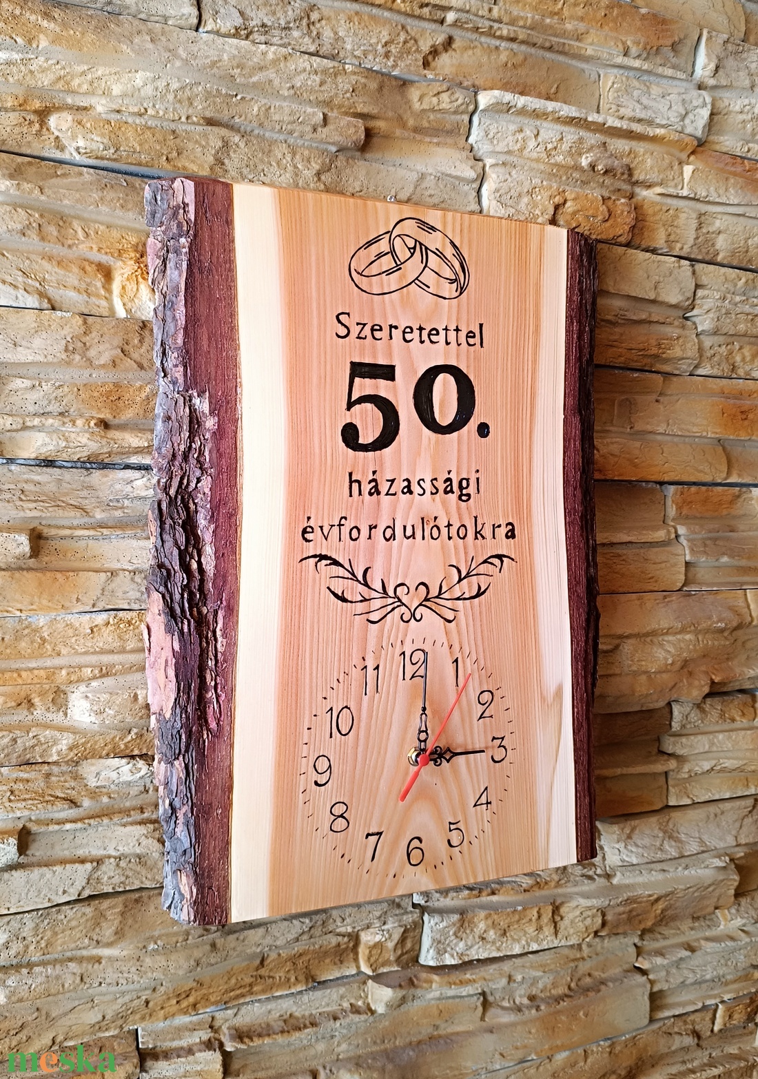 Fa falióra 50. házassági évforduló alkalmából - otthon & életmód - dekoráció - fali és függő dekoráció - falióra & óra - Meska.hu Fa falióra 50. házassági évforduló alkalmából - otthon & életmód - dekoráció - fali és függő dekoráció - falióra & óra - Meska.hu