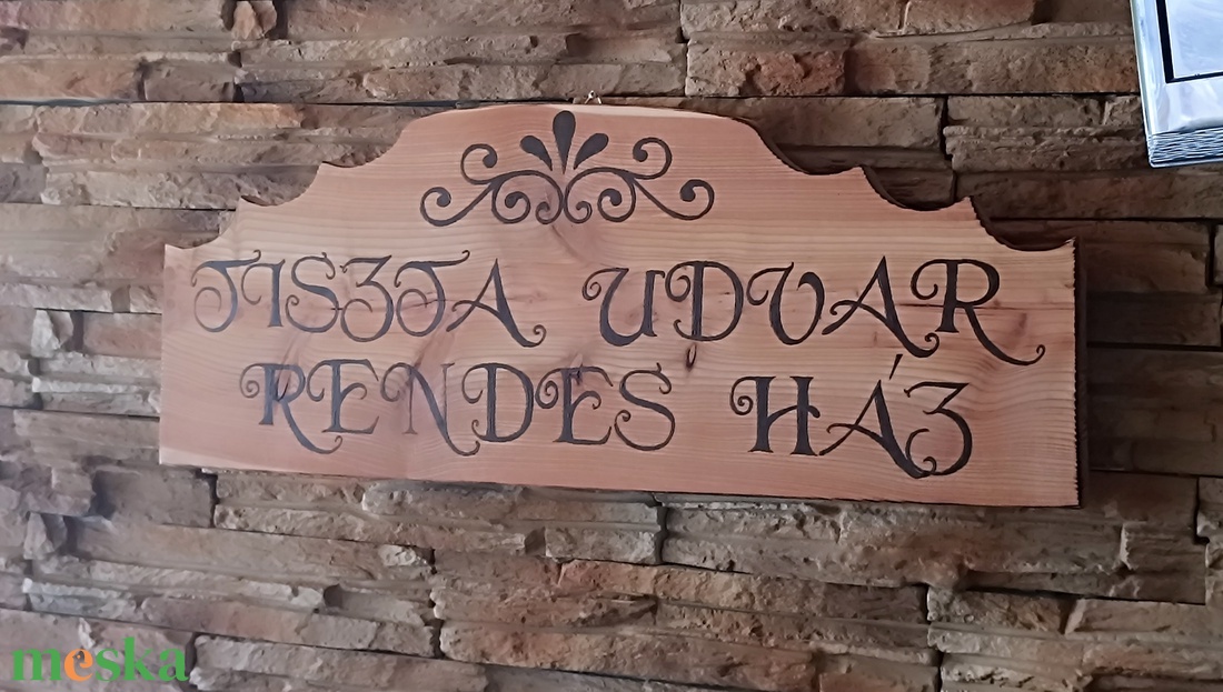Tiszta udvar rendes ház egyedi fatábla - - Meska.hu Tiszta udvar rendes ház egyedi fatábla - - Meska.hu