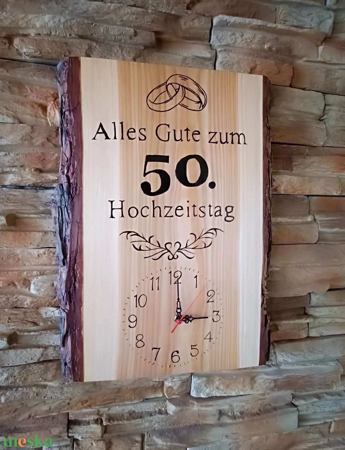 Alles Gute zum 50 Hochzeitstag , Falióra 50 házassági évfordulóra német - otthon & életmód - dekoráció - fali és függő dekoráció - falióra & óra - Meska.hu Alles Gute zum 50 Hochzeitstag , Falióra 50 házassági évfordulóra német - otthon & életmód - dekoráció - fali és függő dekoráció - falióra & óra - Meska.hu