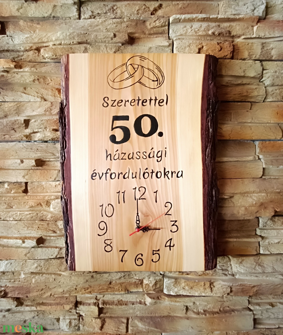 Egyedi, fa falióra 50.házassági évforduló alkalmából  - otthon & életmód - dekoráció - fali és függő dekoráció - falióra & óra - Meska.hu Egyedi, fa falióra 50.házassági évforduló alkalmából  - otthon & életmód - dekoráció - fali és függő dekoráció - falióra & óra - Meska.hu