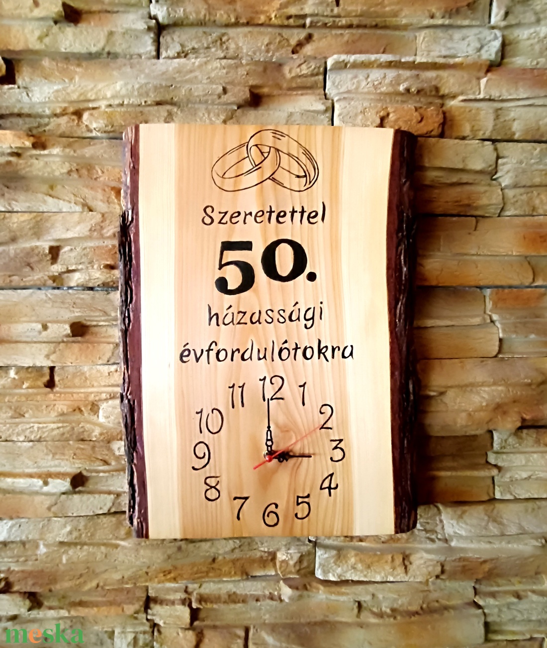 Egyedi, fa falióra 50.házassági évforduló alkalmából  - otthon & életmód - dekoráció - fali és függő dekoráció - falióra & óra - Meska.hu Egyedi, fa falióra 50.házassági évforduló alkalmából  - otthon & életmód - dekoráció - fali és függő dekoráció - falióra & óra - Meska.hu