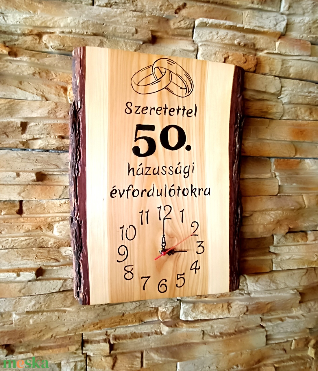 Egyedi, fa falióra 50.házassági évforduló alkalmából  - otthon & életmód - dekoráció - fali és függő dekoráció - falióra & óra - Meska.hu Egyedi, fa falióra 50.házassági évforduló alkalmából  - otthon & életmód - dekoráció - fali és függő dekoráció - falióra & óra - Meska.hu