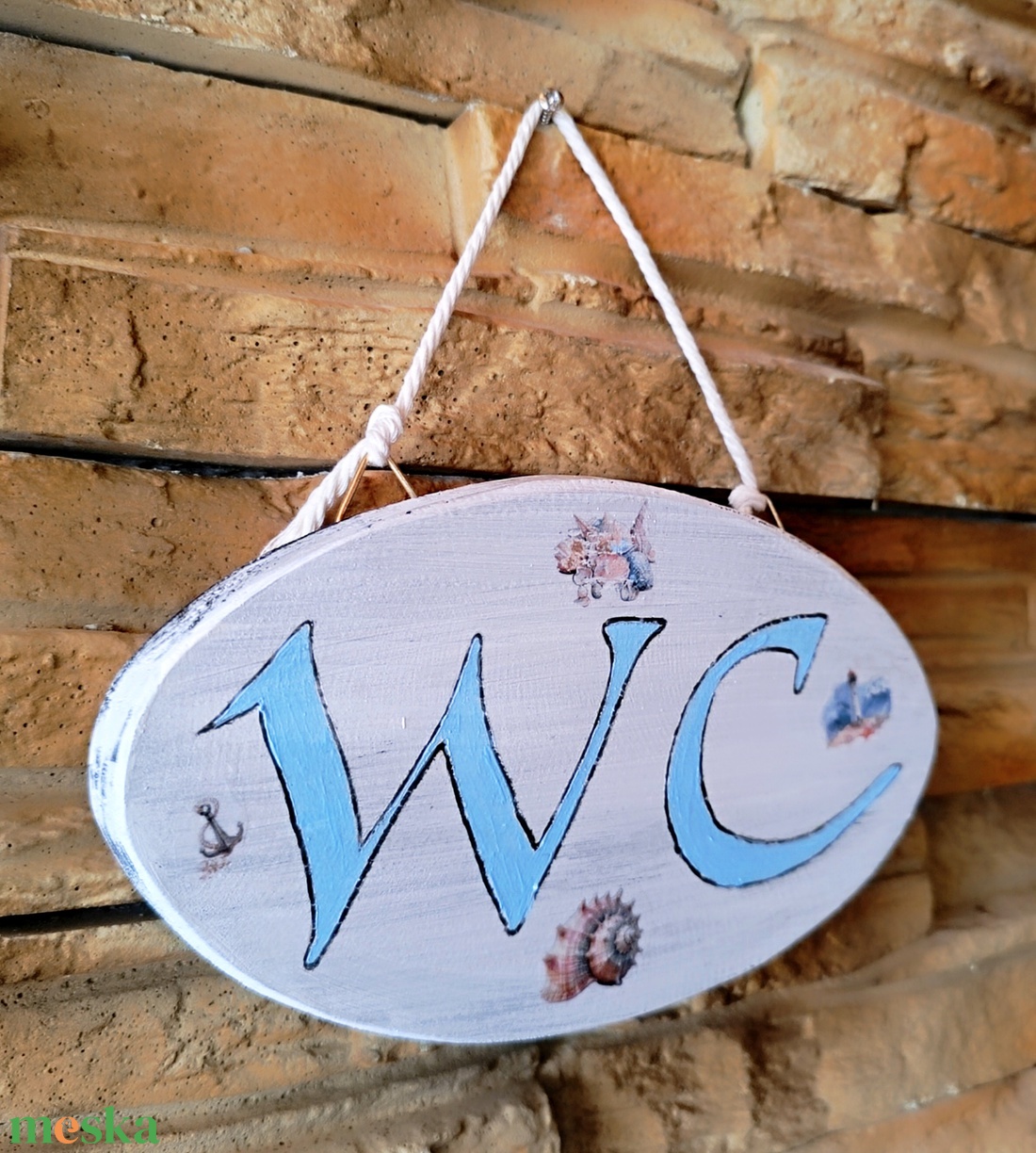 Ajtó tábla wc felirattal  - otthon & életmód - fürdőszoba - fürdőszobai dekoráció - Meska.hu