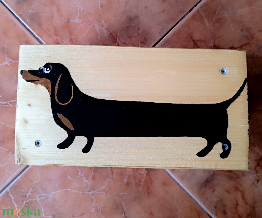 Tacskó kutyás fa sámli - baba - mama - babaszobabútor - gyerek szék, sámli - Meska.hu